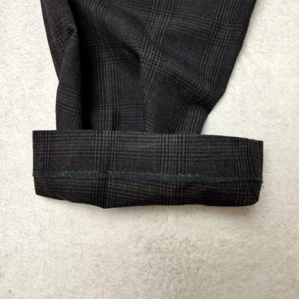 Banana Republic Pants Mens 36x30 Brown Glen Plaid Slim Tailored Dress Flat Front